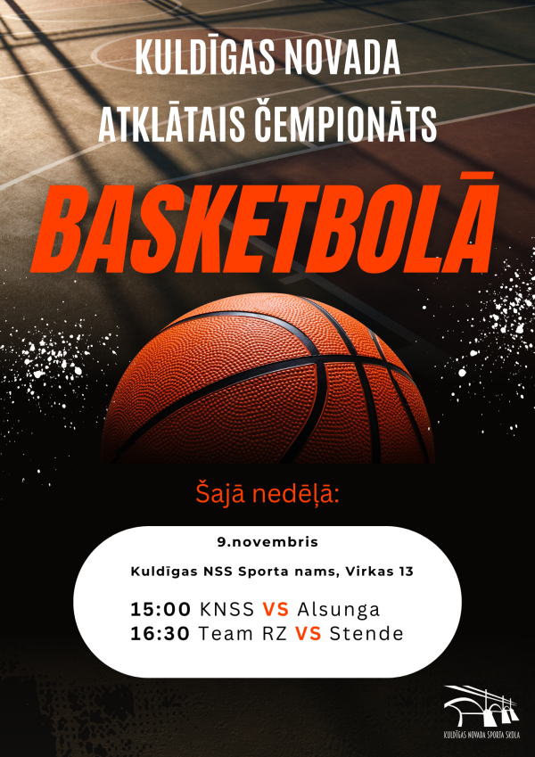 Black and Orange Dark and Bold Basketball Tournament Flyer